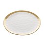 Jogo 2 Pratos Sobremesa Porcelana Branco Borda Dourada Dubai Wolff