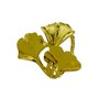 Jogo 4 Argolas Guardanapo Metal Flor Dourada 6,5x5x5cm